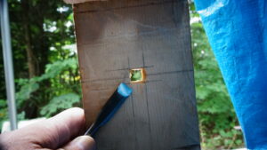 the hole for the tie plug